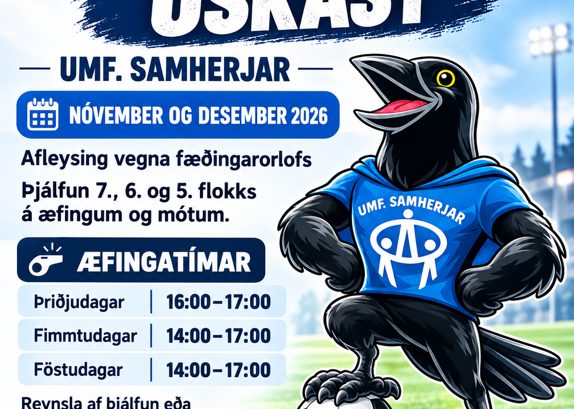 Fótboltaþjálfari óskast hjá UMF. Samherjum!